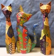 Katzenfiguren holz - 3, katzenfiguren,