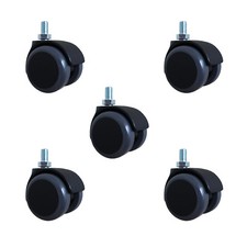 5 Stück 50 mm Stuhlrollen Stift M10x15 mm Hartbodenrollen Rollen für Bürostuhl A