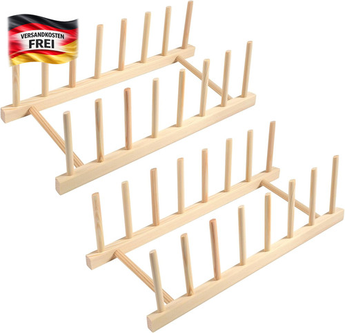 Holz tellerständer fächer - holz,