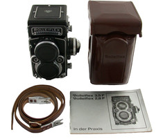 ROLLEI Rolleiflex 2,8F 2,8 F White Face near mint serviced Zeiss Planar 2477x