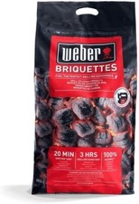 Weber 17591 Briketts Holzkohle Brennstoff Grillen Garten Terrasse 8 kg Sack &