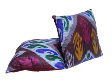 Exklusive orient Vintage Seiden Ikat Kissen Dekokissen silk Pillow Uzbekistan Bx