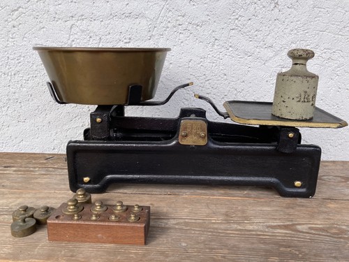 Kaufmannswaage mit gewichten - mit,