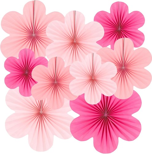 Papierfächer blumen rosa - rosa, 9