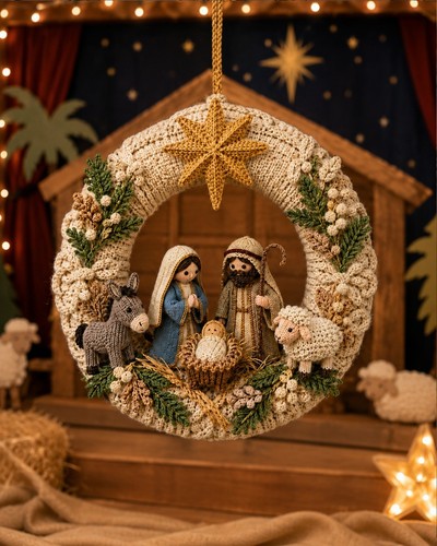 Heilige familie krippenkranz - heilige,