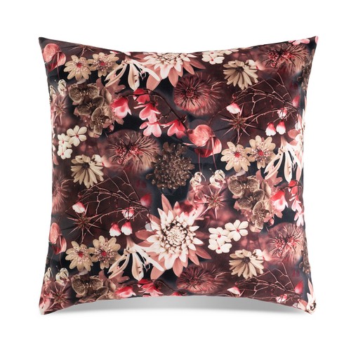 Dekokissen blumenmuster samt - dekokissen,