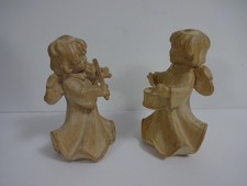 2 Engel Putten Holz geschnitzt
