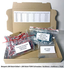 🔨 Fischer DuoPower Dübel 5 6 8 10 mm kurz lang + Schrauben + BIT im Set dabei🧰