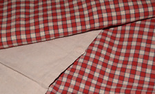 2 Antike Bettbezug Leinen Bettwäsche rot/blau kariert Bauernbettwäsche (12118)