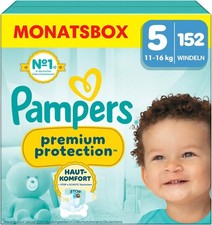 Pampers Baby Nappies Size 5 (11-16 kg) Premium Protection Junior (Monthly Box)
