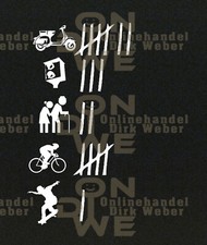 Aufkleber "Strichliste" Autoaufkleber, Funaufkleber, (1170)