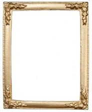 Puppenhaus Groß Leerer Gold Bilderrahmen Miniatur Kunstvolles Gemälde Zubehör