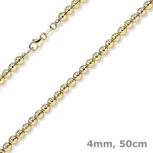 4mm kette collier - collier, kugelkette