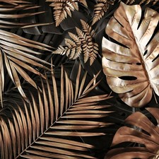 FOTOTAPETE 3D Schwarz Gold