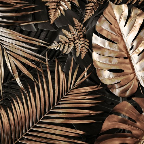 Fototapete schwarz gold - fototapete, 3d