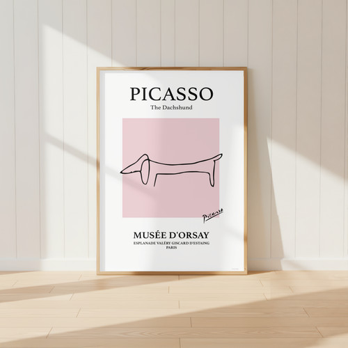 Picasso hund druck - picasso, rosa