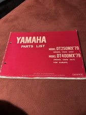 YAMAHA  DT 250/400MX Parts List  1979  Ersatzteil Liste Katalog Heft Brochure