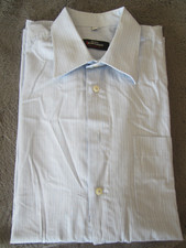 Herren Hemd langarm Studio Leonardo hellblau gestreift Größe 44 / XL