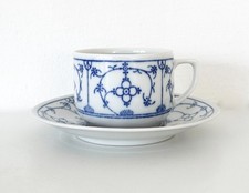 Winterling Vintage Kaffeetasse mit Untertasse Indisch Blau Strohblume