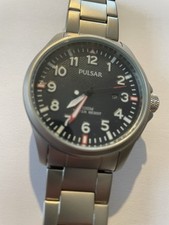 Pulsar  Herren Armbanduhr silber schwarz NEU