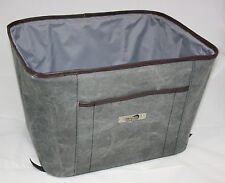 New Looks Napoli Canvas Grey Fahrradkorb Fahrrad Kiste Transportkorb Frontkorb