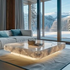 Luxus Weiß Achat Kaffeetisch