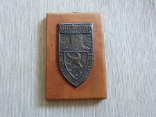 Alte Metall Plakette auf