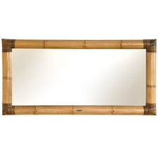 Bambus Spiegel Raya Wandspiegel Natur Exotisch Holz Rahmen Bad Spa Modern Lang