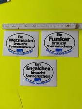 Sonnenschein Batterien Aufkleber Sticker 3 Verschiedene   Motorrad Auto Batterie