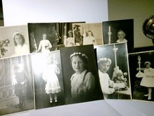 Nostalgie / Vintage. 1. Hl. Kommunion. Portraits. Konvolut 10 x Alte Ansichtskar