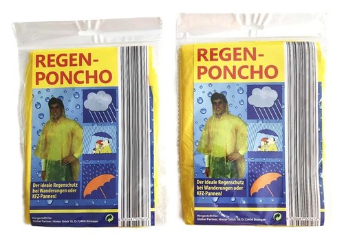 Regenponcho mehrweg - 2x,
