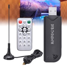 TV Tuner USB DVB-T SDR+DAB+FM TV Stick RTL2832U+FC0012 Antenne+Fernbedienung+CD.