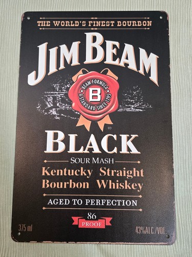 Jim beam black blechschild - black, /