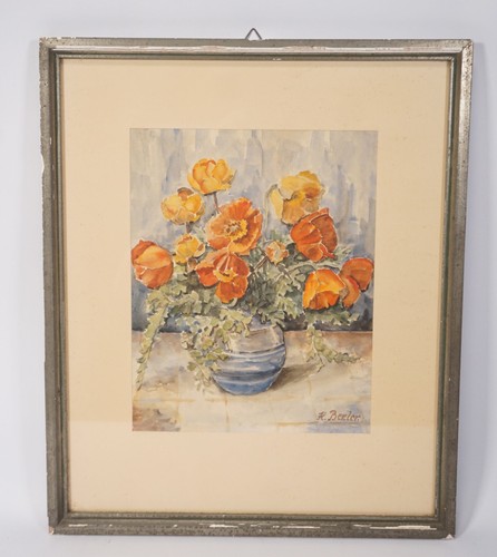 Antikes aquarell blumen - aquarell,