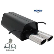 Endschalldämpfer Sport Auspuff 2x76 rund schräg für Mercedes C-Klasse W203 S203