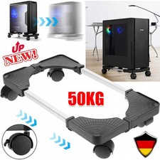 CPU Ständer Computer PC Ständer Büro Rollwagen Gerätewagen mit 4 Rädern Schwarz