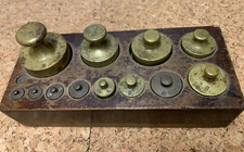 Alte Messinggewichte, 12 Stück von 2 - 1000 g für alte Waagen