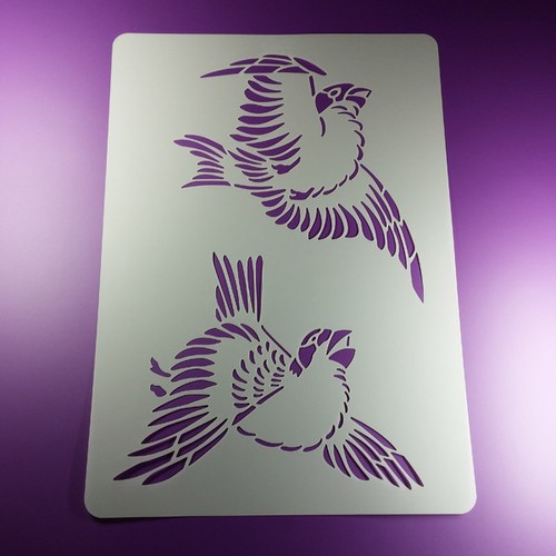 Schablone vogel bird - a3,