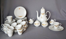 Mokkaservice Romanze weiß-gold 12 Per Design Wiinblad für Rosenthal 1960er Jahre