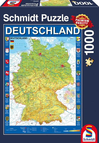 Deutschlandkarte 000 teile - deutschlandkarte,, 1.000