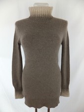 IRIS VON ARNIM Rollkragen Pullover mit Kaschmir  34  XS  braun beige Rolli TOP