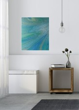 Acryl Pouring auf Leinwand