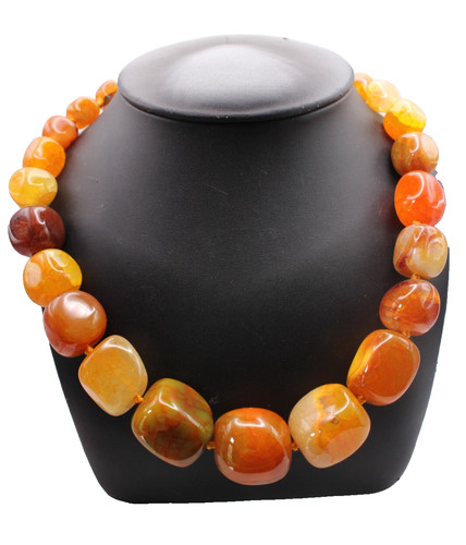 Collier edelstein achat rot - collier,
