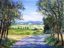 Landschaftsaquarell