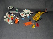 Playmobil Krankenhaus Zubehör 3490 Notartzwagen 3217 Hubschrauber 3247 80er
