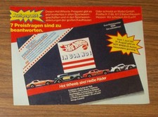 Seltene Werbung Mattel HOT WHEELS sind heiße Räder - In USA No 1 1982