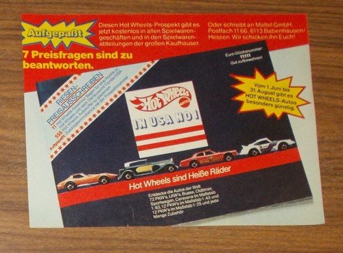 Seltene werbung mattel hot - werbung,