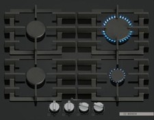Bosch PPP6A6I40 GAS Kochfeld Glaskeramik Gaskochfeld Schwarz Autark Gasfeld NEU
