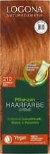 LOGONA Pflanzen Haarfarbe Creme 210 kupferrot 150ml Leuchtkraft, Glanz & Volumen