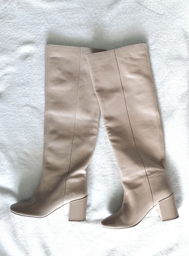 Edle nudefarbene stiefel - nudefarbene,